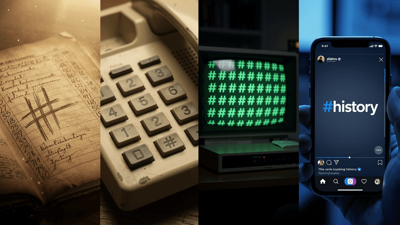 The history of the # symbol and the hashtag