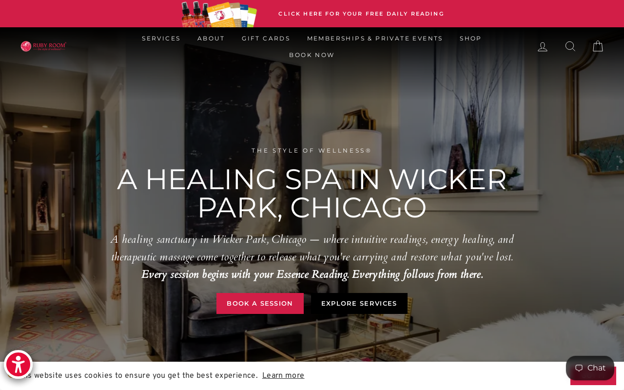 Ruby Room — screenshot of their official website