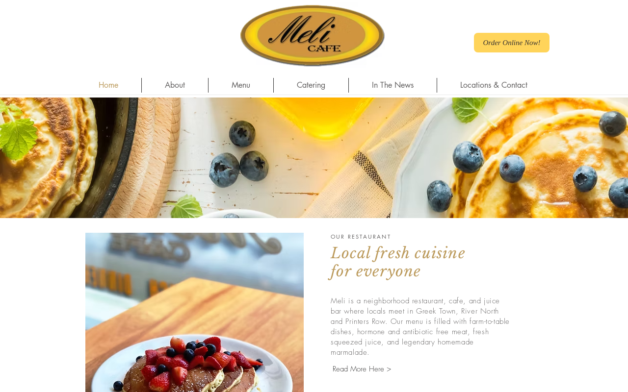 Meli Cafe — screenshot of their official website