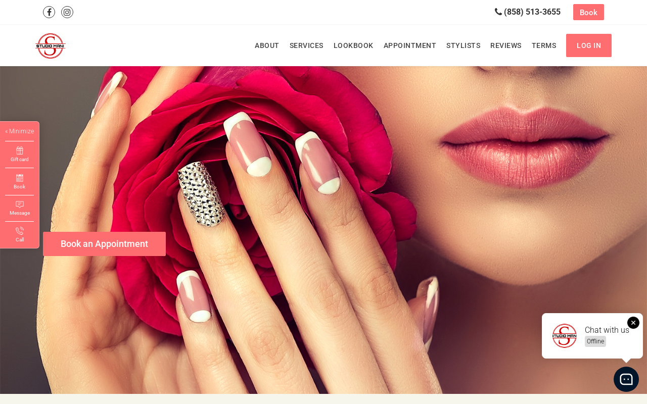 Studio Mani — screenshot of their official website